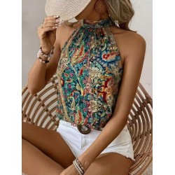 Kadın Omuzlardan Açık Balıkçı Yaka Boyun Arkasından Bağlamalı Süprem Bluz, 31086