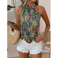 Kadın Omuzlardan Açık Balıkçı Yaka Boyun Arkasından Bağlamalı Süprem Bluz, 31086 Kadın Omuzlardan Açık Balıkçı Yaka Boyun Arkasından Bağlamalı Süprem Bluz, 31086