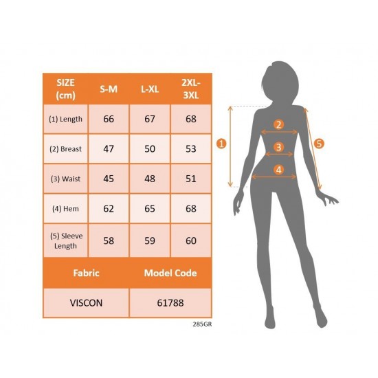 Kadın Uzun Kollu Yuvarlak Yaka Nervürlü Bluz , 31095