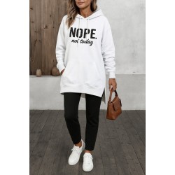 Kadın Uzun Kollu Kapşonlu Bağcıklı Viskon Iki Iplik Sweat, 31099