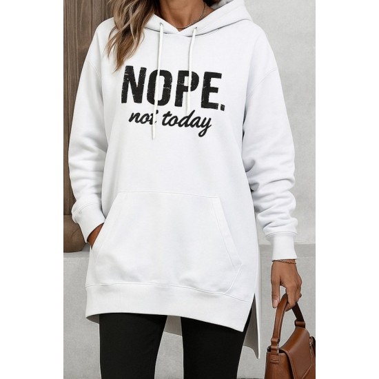 Kadın Uzun Kollu Kapşonlu Bağcıklı Viskon Iki Iplik Sweat, 31099