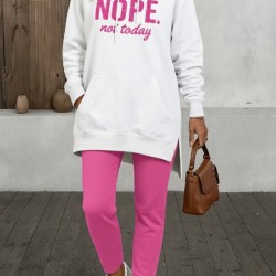 Kadın Uzun Kollu Kapşonlu Bağcıklı Viskon Iki Iplik Sweat, 31098