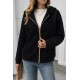 Kadın Uzun Kollu Kapşonlu Fermuarlı önden Cep Detaylı şardonlu Iki Iplik Ceket, 31102
