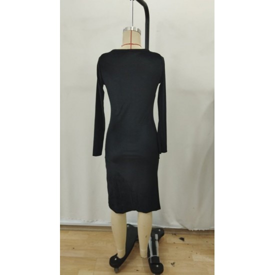 Kadın Uzun Kollu Kruvaze Yakalı Yandan Büzgülü önden çapraz Detaylı Midi Kadife Elbise , 31110