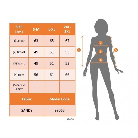 Kadın Kısa Kollu Yuvarlak Yakalı Geniş Kesimli Yarasa Kollu Sandy Bluz, 31116