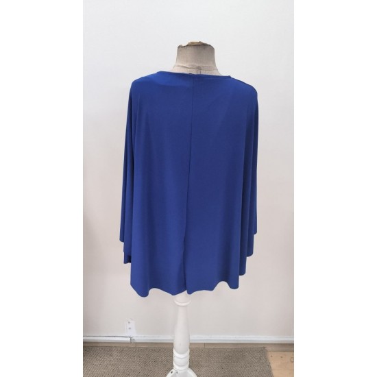 Kadın Kısa Kollu Yuvarlak Yakalı Geniş Kesimli Yarasa Kollu Sandy Bluz, 31115