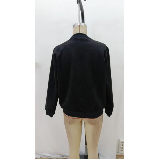 Kadın Uzun Kollu önden Fermuarlı Süet Ceket , 31127