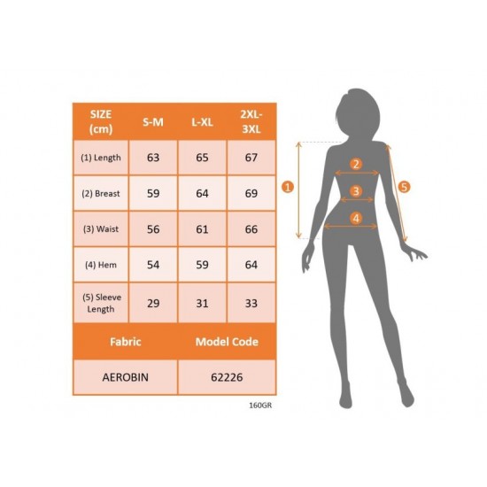 Kadın Kısa Kollu önden Fermuarlı Geniş Kesim Aerobin Bluz , 31122