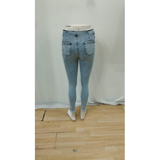 Kadın Yüksek Bel önden Düğmeli Jean Pantolon , 31138