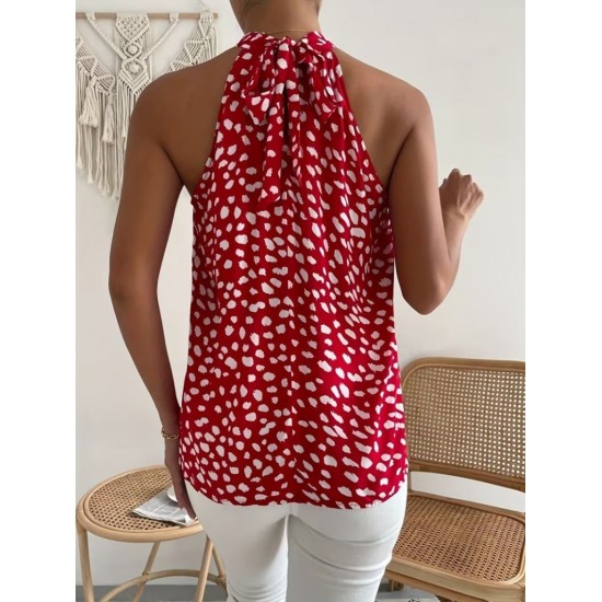 Kadın Omuzlardan Balıkçı Yaka Arkadan Bağlamalı Desenli Süprem Bluz , 31136