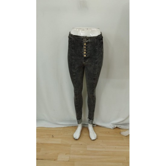 Kadın Yüksek Bel önden Düğmeli Jean Pantolon , 31133