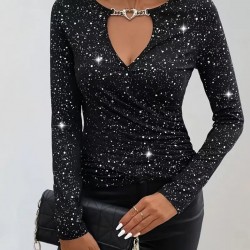 Kadın Uzun Kollu Kruvaze Yakalı Aksesuarlı Dalgıç Bluz, 31151 Kadın Uzun Kollu Kruvaze Yakalı Aksesuarlı Dalgıç Bluz, 31151