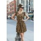 Kadın Kısa Fırfır Kollu Yakası Açık Leopar Desenli Kısa Kiloş Süprem Elbise, 31154 Kadın Kısa Fırfır Kollu Yakası Açık Leopar Desenli Kısa Kiloş Süprem Elbise, 31154