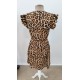 Kadın Kısa Fırfır Kollu Yakası Açık Leopar Desenli Kısa Kiloş Süprem Elbise, 31154 Kadın Kısa Fırfır Kollu Yakası Açık Leopar Desenli Kısa Kiloş Süprem Elbise, 31154