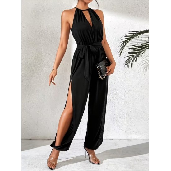 Kadın Omuzlardan Açık Damla Detaylı Yandan Yırtmaçlı Belden Kuşaklı Viskon Tulum , 31158 Kadın Omuzlardan Açık Damla Detaylı Yandan Yırtmaçlı Belden Kuşaklı Viskon Tulum , 31158