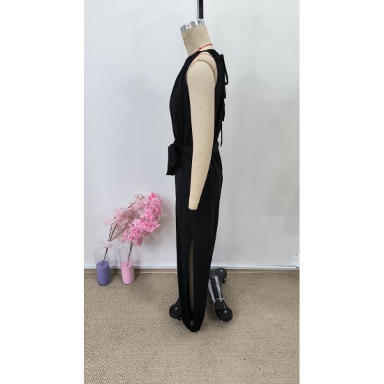 Kadın Omuzlardan Açık Damla Detaylı Yandan Yırtmaçlı Belden Kuşaklı Viskon Tulum , 31158 Kadın Omuzlardan Açık Damla Detaylı Yandan Yırtmaçlı Belden Kuşaklı Viskon Tulum , 31158