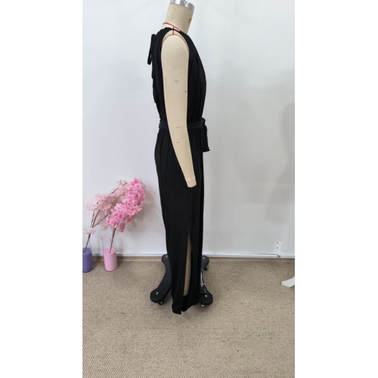 Kadın Omuzlardan Açık Damla Detaylı Yandan Yırtmaçlı Belden Kuşaklı Viskon Tulum , 31158 Kadın Omuzlardan Açık Damla Detaylı Yandan Yırtmaçlı Belden Kuşaklı Viskon Tulum , 31158