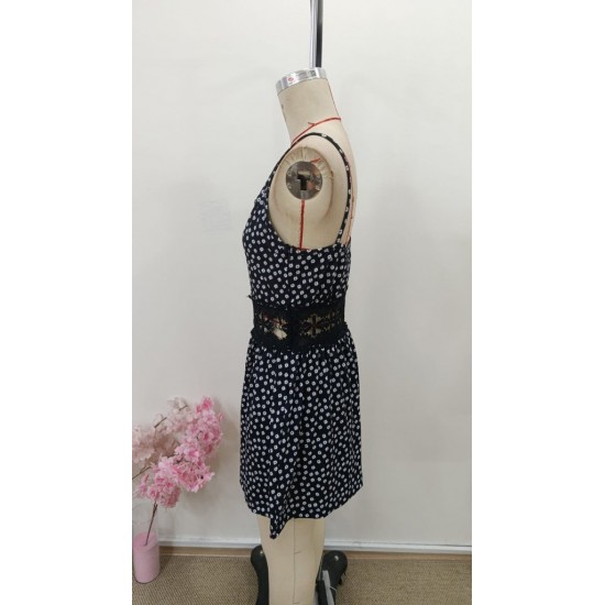 Kadın Ip Askılı V Yakalı Beli Dantel Detaylı Kısa Süprem Tulum, 31178