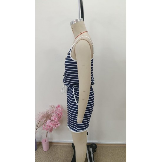 Kadın Askılı V Yakalı Belden Kuşaklı Düğmeli Cep Detaylı Kısa Viskon Tulum , 31176