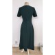 Kadın Kısa Kollu Bisiklet Yaka Maksi Boy Ithal Krep Elbise , 31244