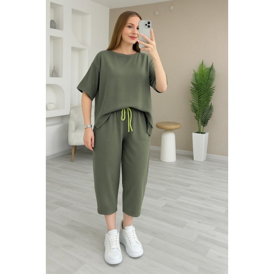 Kadın Kısa Kollu Bisiklet Yaka Viskon Iki Iplik Bluz Ve Pantolon Ikili Takım , 31228 Kadın Kısa Kollu Bisiklet Yaka Viskon Iki Iplik Bluz Ve Pantolon Ikili Takım , 31228