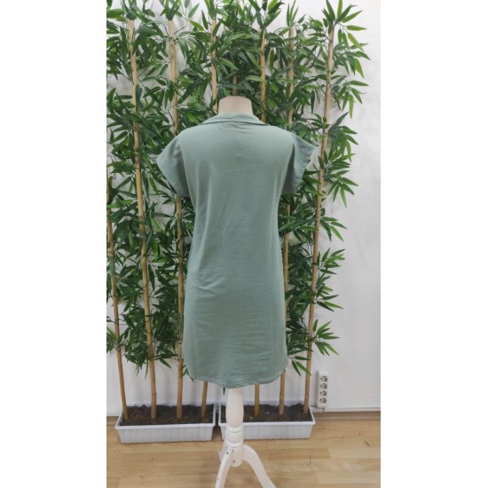 Kadın Kısa Kollu Yakalı Viskon Iki Iplik Elbise , 31220 Kadın Kısa Kollu Yakalı Viskon Iki Iplik Elbise , 31220