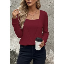 Kadın Uzun Kollu Kruvaze Yaka Kol Ve Etek Ucu Manşet Detay Yumoş Bluz, 31211 Kadın Uzun Kollu Kruvaze Yaka Kol Ve Etek Ucu Manşet Detay Yumoş Bluz, 31211