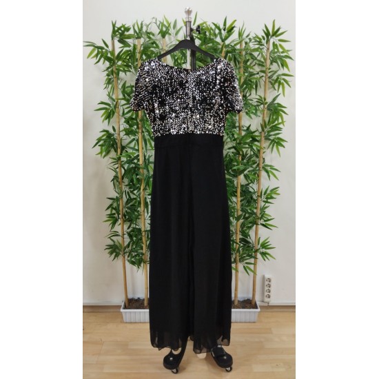 Kadın Kısa Kollu Derin V Yakalı A Kesim Pulpayet Detaylı şifon Nedime Elbisesi , 31209