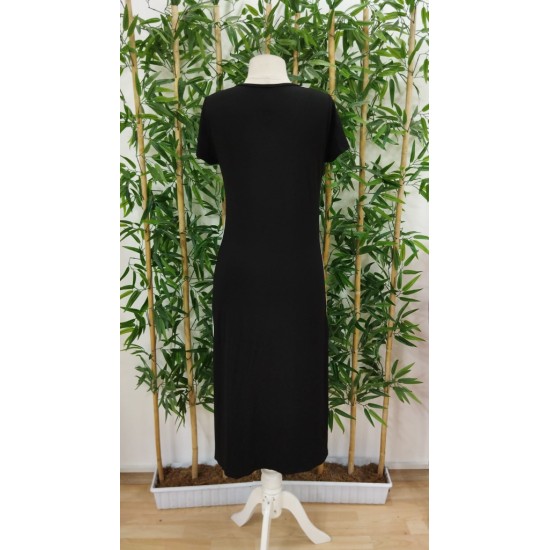 Kadın Kısa Kollu V Yakalı Yandan şerit Ve Yırtmaçlı Viskon Uzun Elbise, 31194 Kadın Kısa Kollu V Yakalı Yandan şerit Ve Yırtmaçlı Viskon Uzun Elbise, 31194