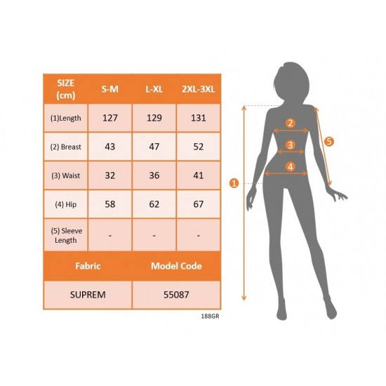 Kadın Beli Gipeli Etnik Desen Sıfır Kol Süprem Elbise, 31183