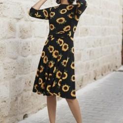 Kadın Fakir Kol Bisiklet Yaka Midi Mikro Elbise, 31181