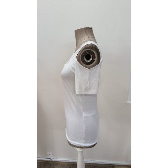 Kadın Kısa Kollu Asimetrik Yaka Detaylı Viskon Bluz, 31272