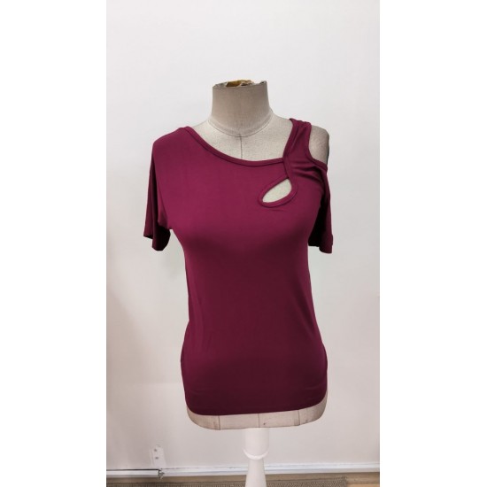 Kadın Kısa Kollu Asimetrik Yaka Detaylı Viskon Bluz, 31271 Kadın Kısa Kollu Asimetrik Yaka Detaylı Viskon Bluz, 31271