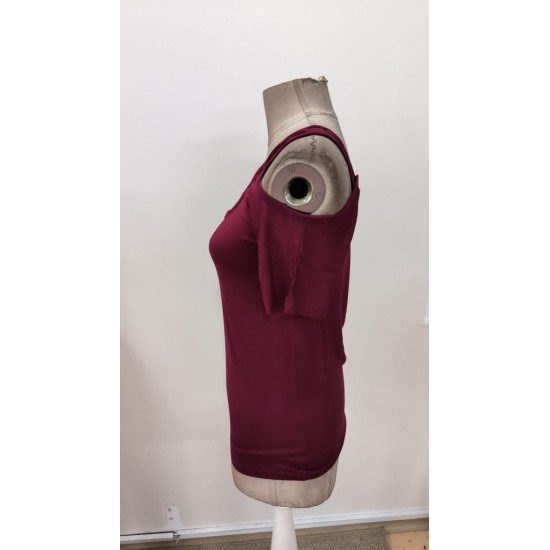 Kadın Kısa Kollu Asimetrik Yaka Detaylı Viskon Bluz, 31271 Kadın Kısa Kollu Asimetrik Yaka Detaylı Viskon Bluz, 31271