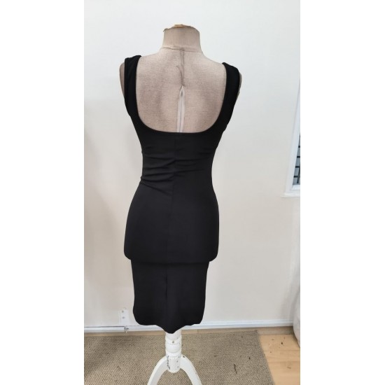 Kadın Askılı Kare Yakalı Yırtmaçlı Kısa Dalgıç Elbise , 31268 Kadın Askılı Kare Yakalı Yırtmaçlı Kısa Dalgıç Elbise , 31268