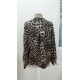 Kadın Uzun Kollu V Yakalı Modal Leopar Desenli Bluz, 31275