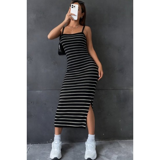 Kadın Askılı Yandan Yırtmaçlı Uzun Ottoman Elbise, 31274 Kadın Askılı Yandan Yırtmaçlı Uzun Ottoman Elbise, 31274