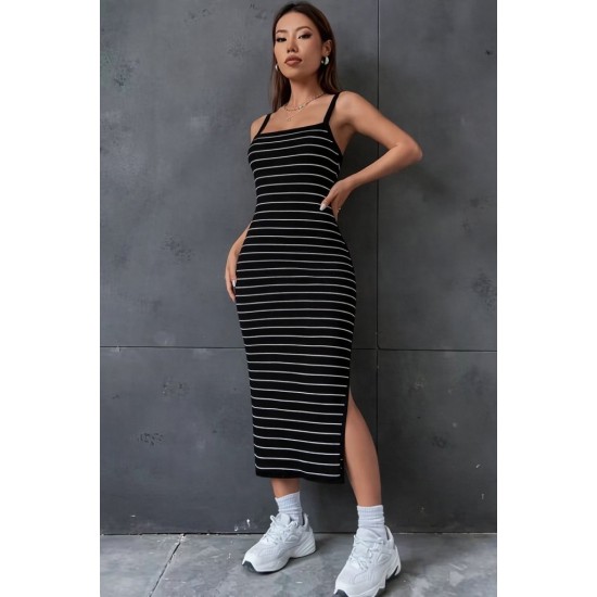 Kadın Askılı Yandan Yırtmaçlı Uzun Ottoman Elbise, 31274 Kadın Askılı Yandan Yırtmaçlı Uzun Ottoman Elbise, 31274