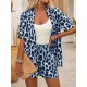 Kadın önü Açık Modal Ceket Ve Kısa Bağcıklı Short Ikili Takım , 31279