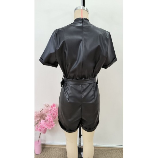 Kadın Kısa Kollu Kruvaze Yakalı Beli Kemerli Kısa Short Tulum, 31277 Kadın Kısa Kollu Kruvaze Yakalı Beli Kemerli Kısa Short Tulum, 31277