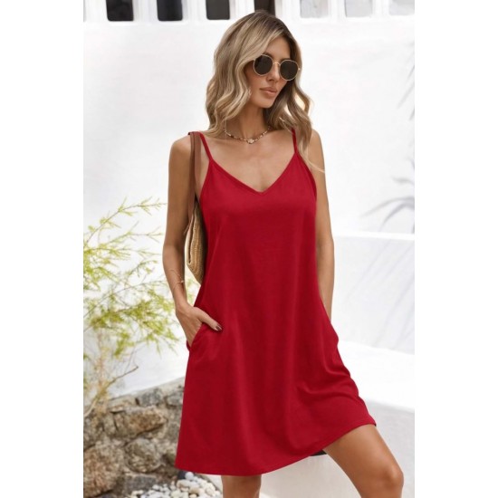 Kadın Ip Askılı V Yakalı Kısa Aerobin Elbise, 31285 Kadın Ip Askılı V Yakalı Kısa Aerobin Elbise, 31285