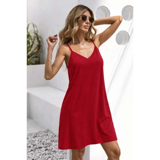 Kadın Ip Askılı V Yakalı Kısa Aerobin Elbise, 31285 Kadın Ip Askılı V Yakalı Kısa Aerobin Elbise, 31285