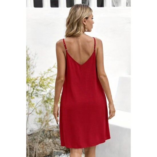 Kadın Ip Askılı V Yakalı Kısa Aerobin Elbise, 31285 Kadın Ip Askılı V Yakalı Kısa Aerobin Elbise, 31285