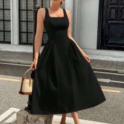 Kadın Askılı Kare Yakalı Uzun Ithal Krep Elbise, 31283 Kadın Askılı Kare Yakalı Uzun Ithal Krep Elbise, 31283