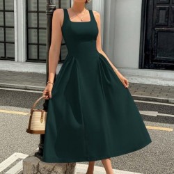 Kadın Askılı Kare Yakalı Uzun Ithal Krep Elbise, 31282 Kadın Askılı Kare Yakalı Uzun Ithal Krep Elbise, 31282