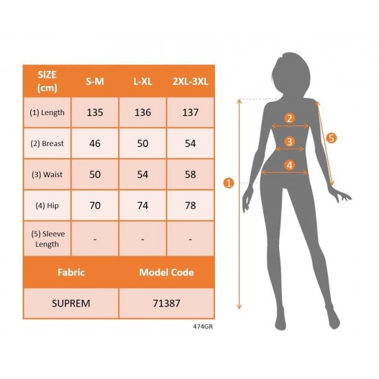 Kadın Askılı Geniş V Yakalı Desenli Yırtmaçlı Süprem Uzun Elbise, 31289