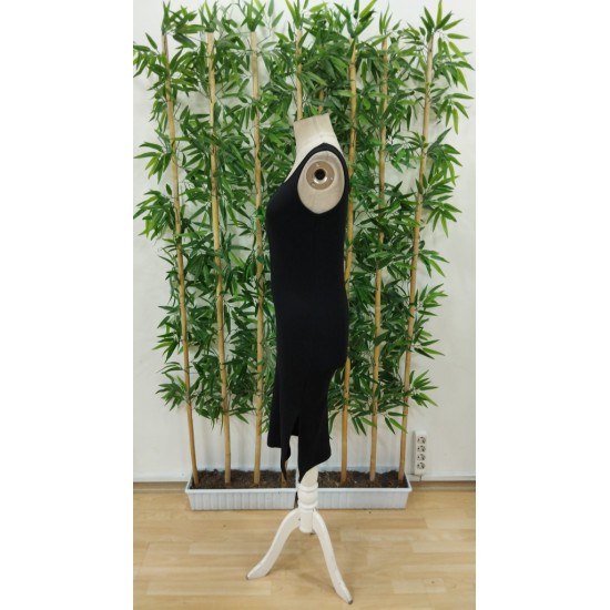 Kadın Askılı Kare Yaka Yandan Yırtmaçlı Midi Kaşkorse Elbise , 31304