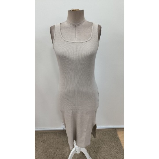 Kadın Askılı Kare Yaka Yandan Yırtmaçlı Midi Kaşkorse Elbise , 31303 Kadın Askılı Kare Yaka Yandan Yırtmaçlı Midi Kaşkorse Elbise , 31303