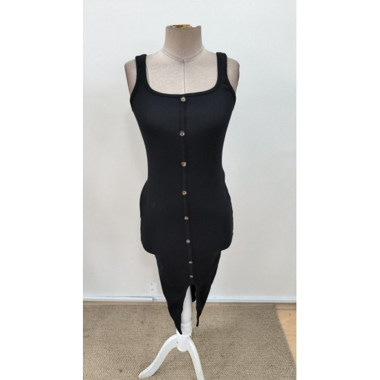 Kadın Askılı Kare Yakalı önden Düğmeli Midi Kaşkorse Elbise , 31321 Kadın Askılı Kare Yakalı önden Düğmeli Midi Kaşkorse Elbise , 31321