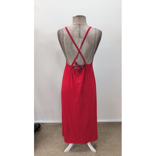 Kadın Omuzlardan Açık Boyundan Bağlamalı Arkası çapraz Detaylı Uzun Viskon Elbise , 31337 Kadın Omuzlardan Açık Boyundan Bağlamalı Arkası çapraz Detaylı Uzun Viskon Elbise , 31337